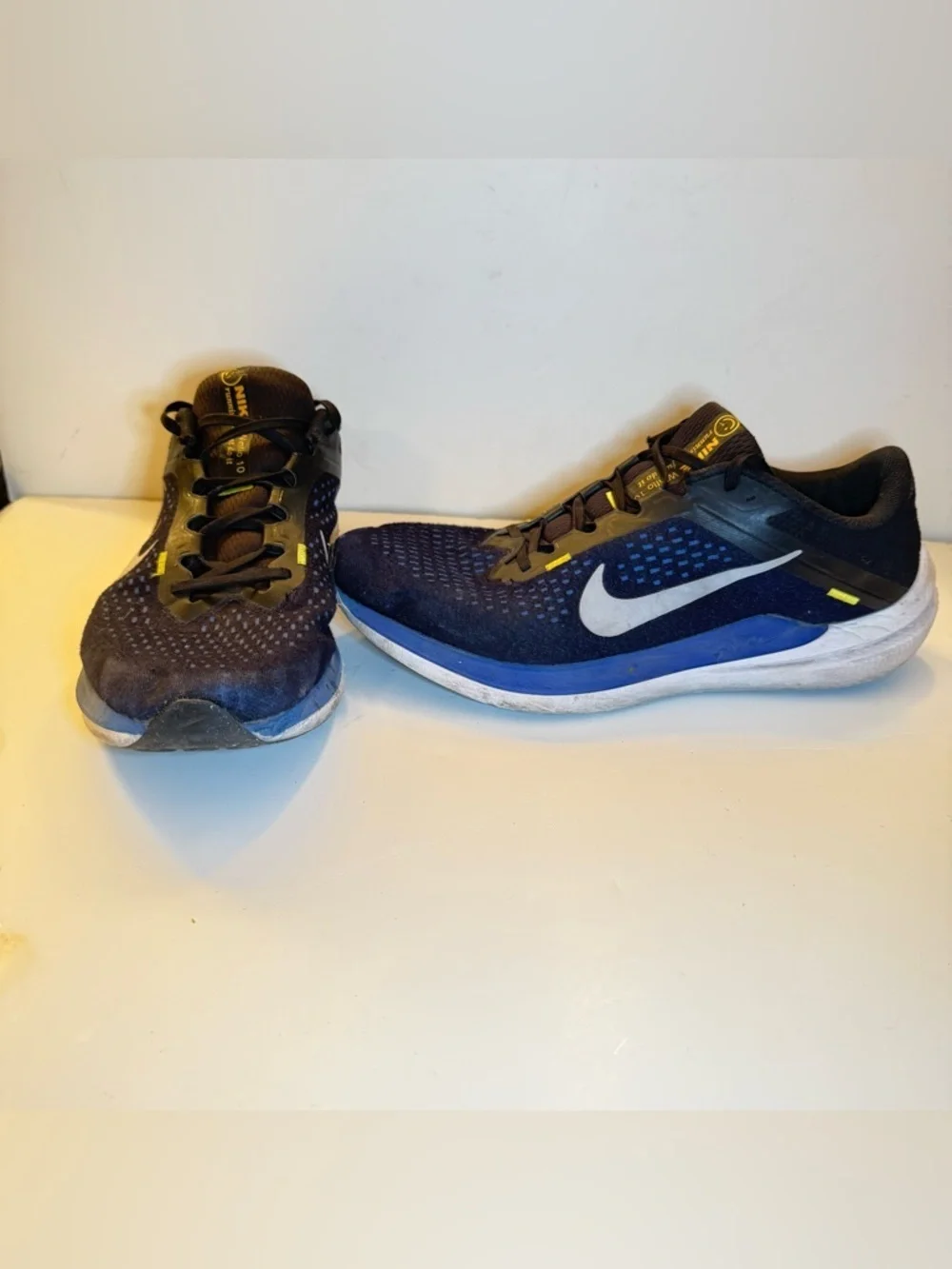 Nike Navy and White Men's Running Sneakers